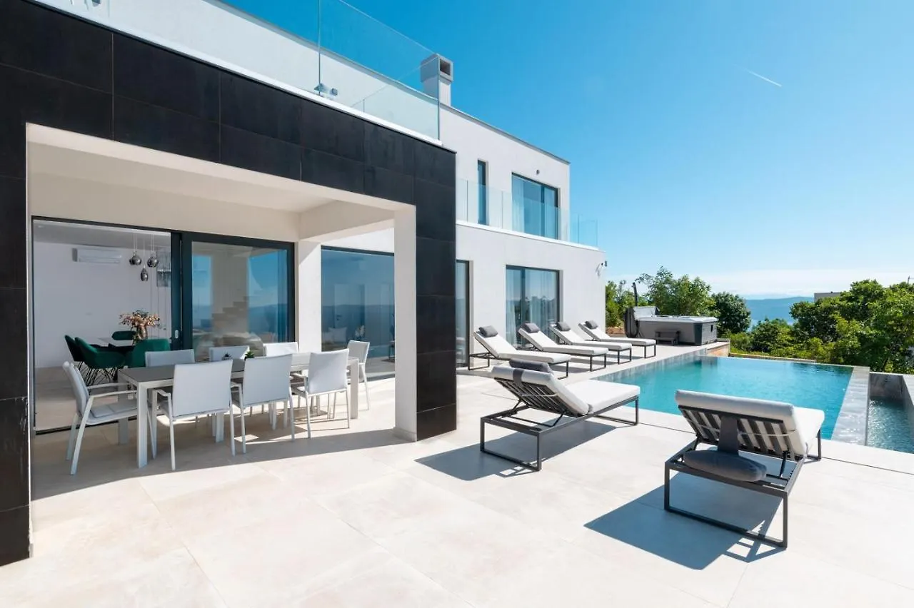 Villa Aristea With Sea View, Jacuzzi And Infinity Pool Vicani 0*,  Kroatien